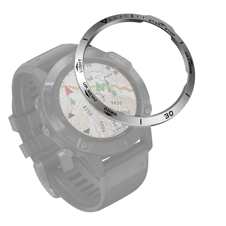 For Garmin Fenix 6X/6X Pro/6X Sapphire Smart Watch Steel Bezel Ring, B Version