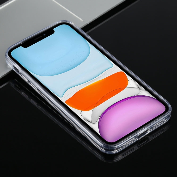 For iPhone 11 Frosted Stepless Fine Hole Glass Protective Case