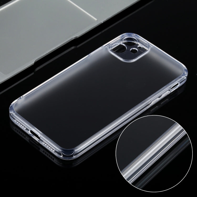 For iPhone 11 Frosted Stepless Fine Hole Glass Protective Case