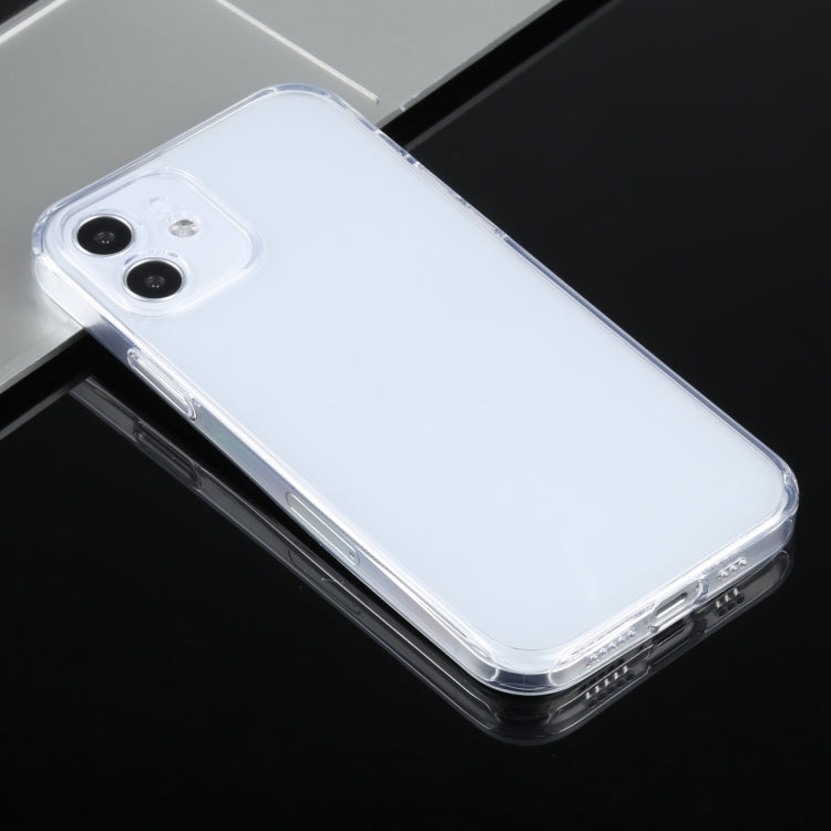 For iPhone 12 Frosted Stepless Fine Hole Glass Protective Case