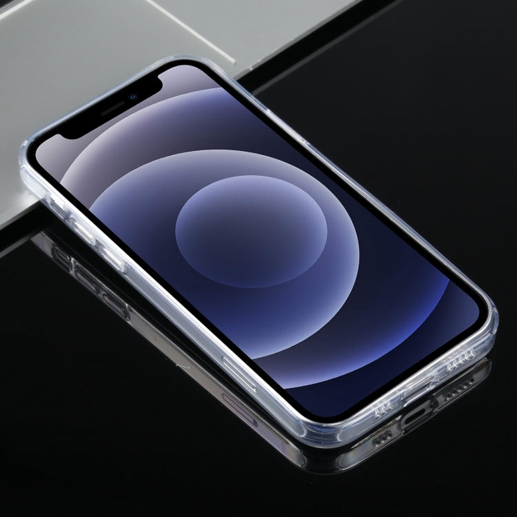 For iPhone 12 Frosted Stepless Fine Hole Glass Protective Case