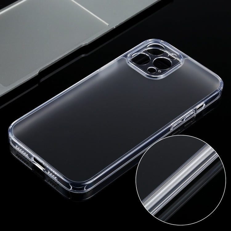 For iPhone 12 Pro Frosted Stepless Fine Hole Glass Protective Case