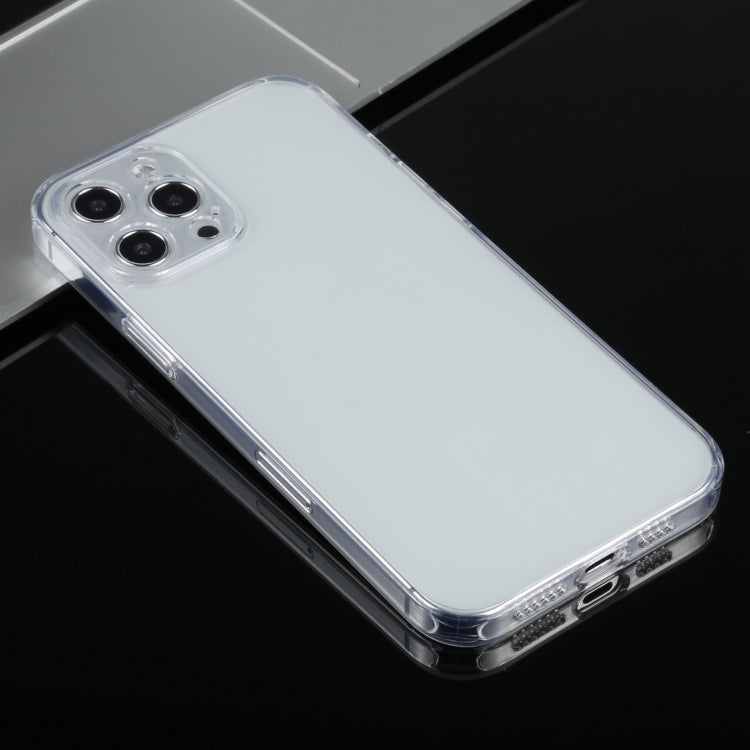For iPhone 12 Pro Max Frosted Stepless Fine Hole Glass Protective Case