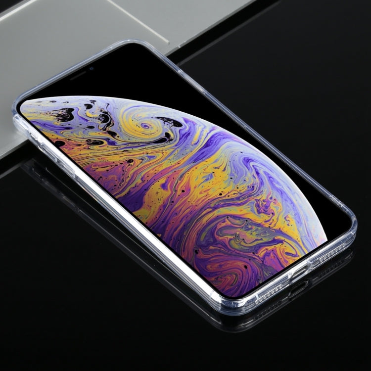 For iPhone X / XS Frosted Stepless Fine Hole Glass Protective Case