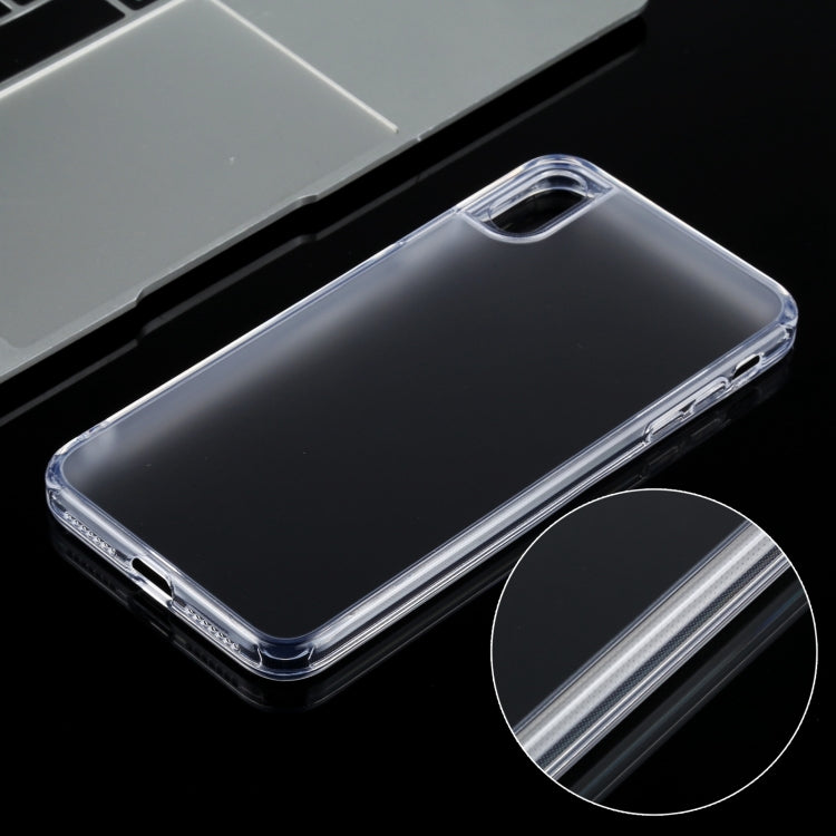 For iPhone X / XS Frosted Stepless Fine Hole Glass Protective Case