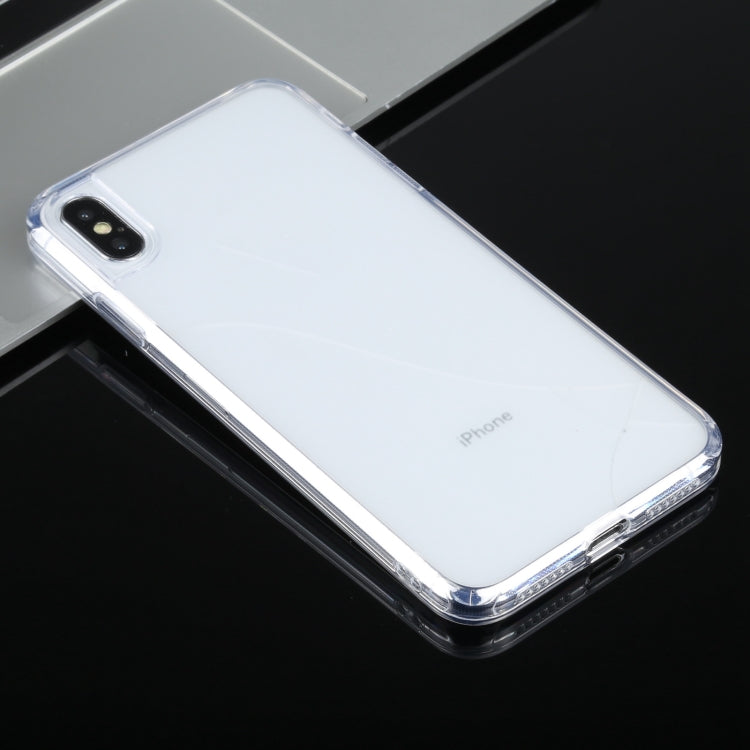 For iPhone XS Max Frosted Stepless Fine Hole Glass Protective Case