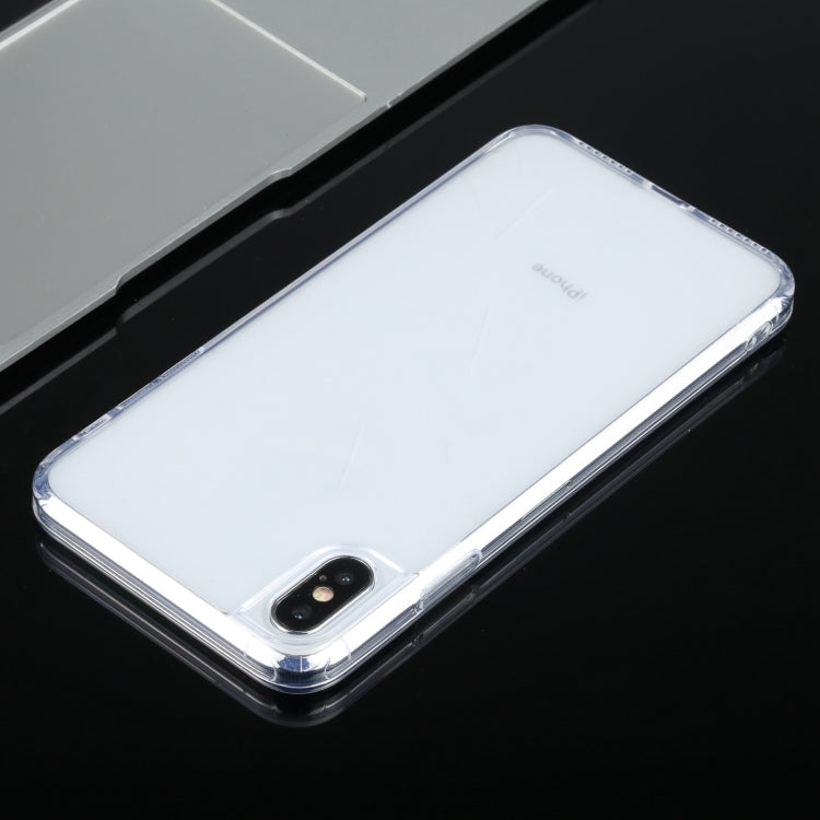 For iPhone XS Max Frosted Stepless Fine Hole Glass Protective Case