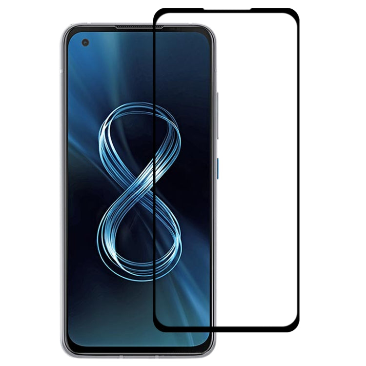 For Asus Zenfone 8 Full Glue Full Cover Screen Protector Tempered Glass Film