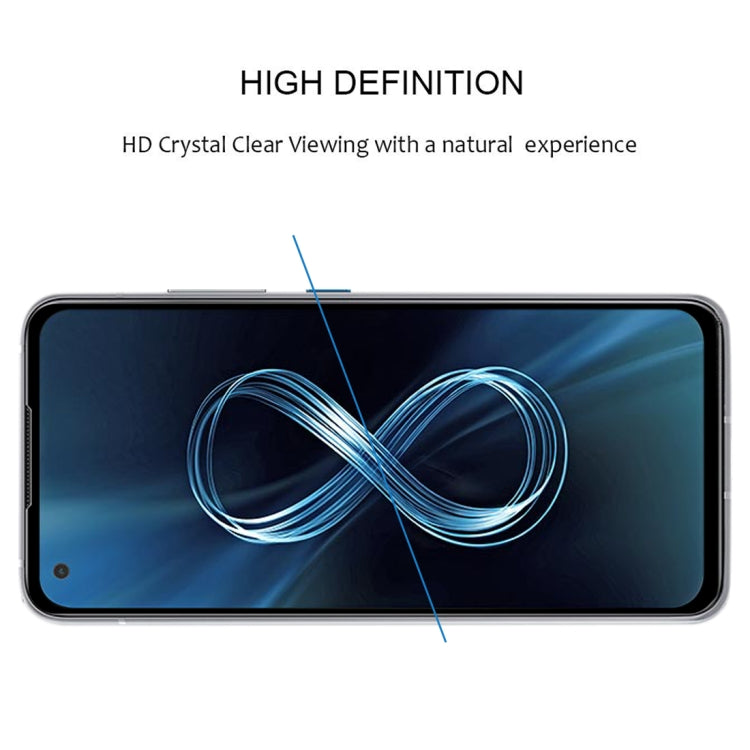 For Asus Zenfone 8 Full Glue Full Cover Screen Protector Tempered Glass Film