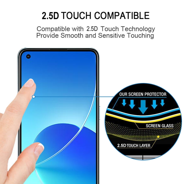 For OPPO Reno6 4G / Reno6 Z 25 PCS Full Glue Full Cover Screen Protector Tempered Glass Film