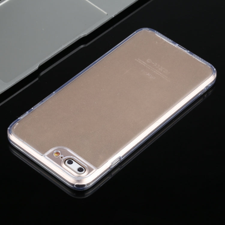 Transparent Stepless Fine Hole Glass Protective Case For iPhone 7 Plus / 8 Plus