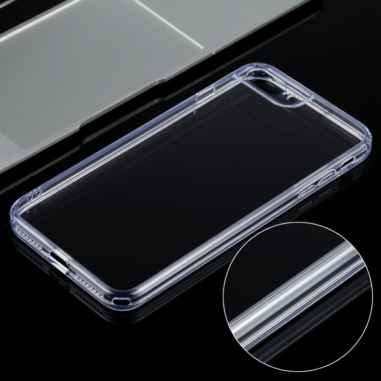 Transparent Stepless Fine Hole Glass Protective Case For iPhone 7 Plus / 8 Plus