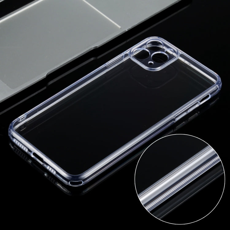 For iPhone 11 Pro Transparent Stepless Fine Hole Glass Protective Case