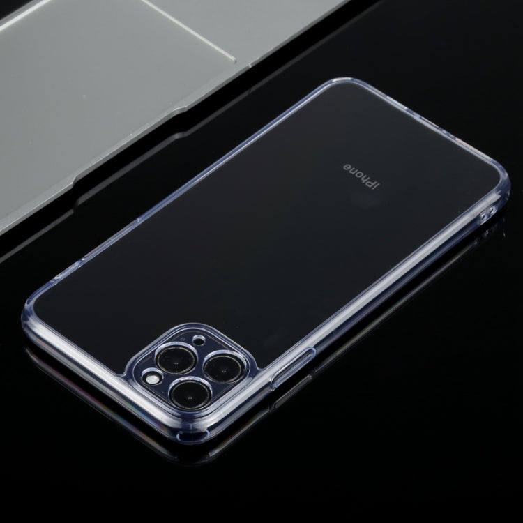 For iPhone 11 Pro Max Transparent Stepless Fine Hole Glass Protective Case