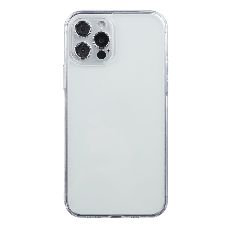 For iPhone 12 Pro Transparent Stepless Fine Hole Glass Protective Case