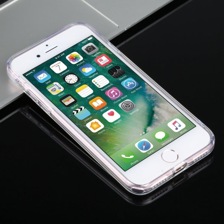 For iPhone SE 2022 / SE 2020 / 8 / 7 Transparent Stepless Fine Hole Glass Protective Case