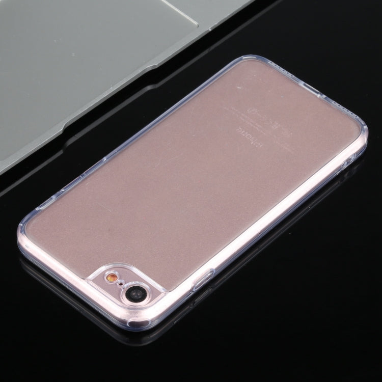 For iPhone SE 2022 / SE 2020 / 8 / 7 Transparent Stepless Fine Hole Glass Protective Case