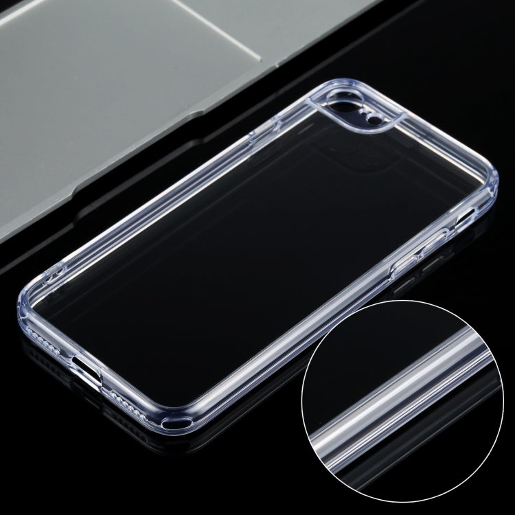 For iPhone SE 2022 / SE 2020 / 8 / 7 Transparent Stepless Fine Hole Glass Protective Case