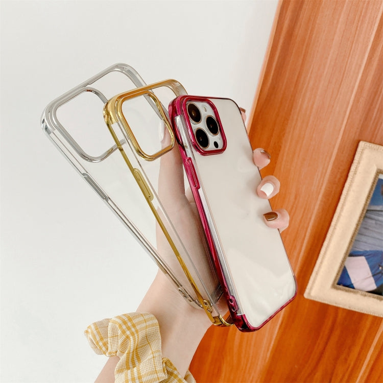 For iPhone 13 Pro Max Three Sections Electroplating TPU Protective Case