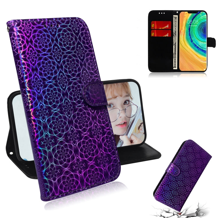 For Huawei Mate 30 Pro / 5G Solid Color Colorful Magnetic Buckle Horizontal Flip PU Leather Case with Holder & Card Slots & Wallet & Lanyard