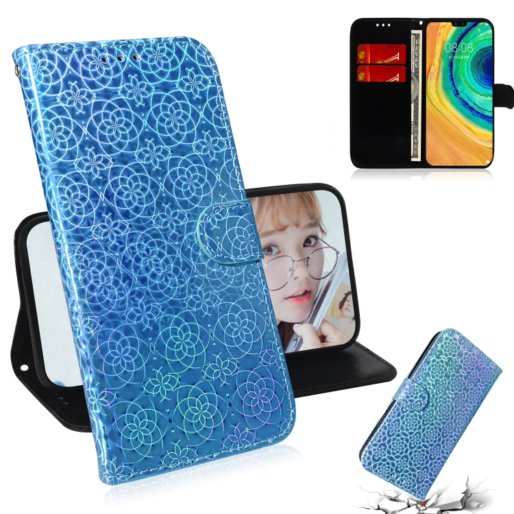 For Huawei Mate 30 / 5G Solid Color Colorful Magnetic Buckle Horizontal Flip PU Leather Case with Holder & Card Slots & Wallet & Lanyard