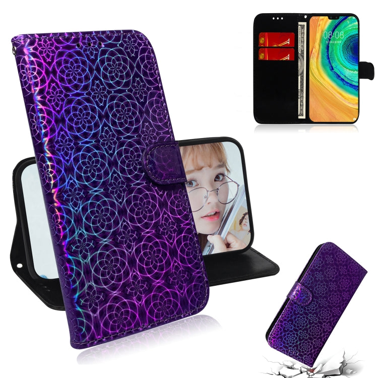 For Huawei Mate 30 / 5G Solid Color Colorful Magnetic Buckle Horizontal Flip PU Leather Case with Holder & Card Slots & Wallet & Lanyard
