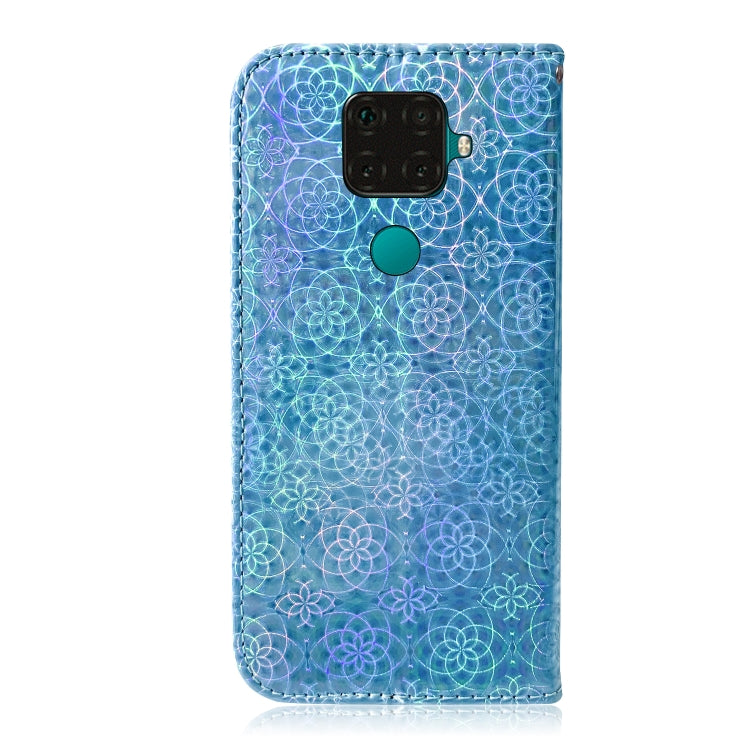 For Huawei Nova 5i Pro/Mate 30 Lite Solid Color Colorful Magnetic Buckle Horizontal Flip PU Leather Case with Holder & Card Slots & Wallet & Lanyard