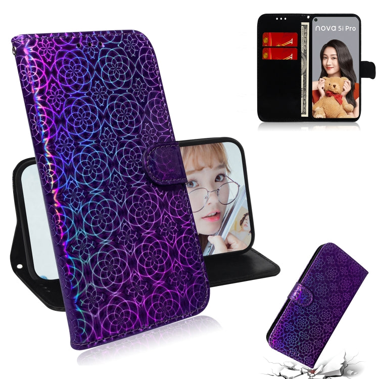 For Huawei Nova 5i Pro/Mate 30 Lite Solid Color Colorful Magnetic Buckle Horizontal Flip PU Leather Case with Holder & Card Slots & Wallet & Lanyard