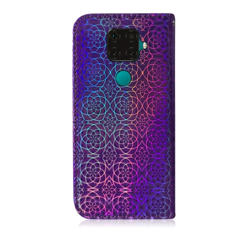 For Huawei Nova 5i Pro/Mate 30 Lite Solid Color Colorful Magnetic Buckle Horizontal Flip PU Leather Case with Holder & Card Slots & Wallet & Lanyard