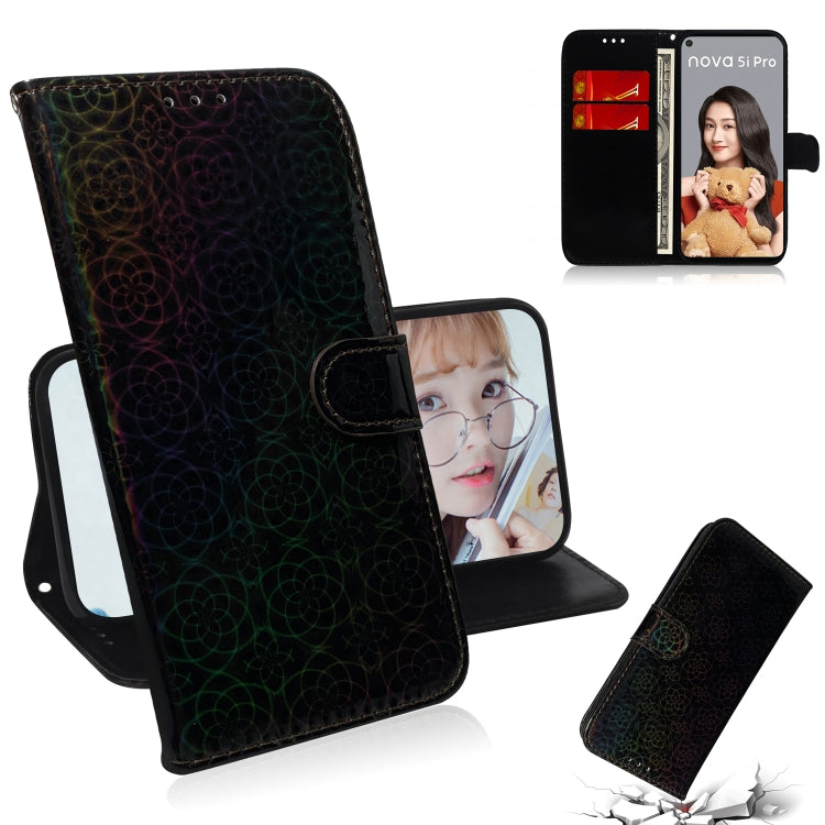 For Huawei Nova 5i Pro/Mate 30 Lite Solid Color Colorful Magnetic Buckle Horizontal Flip PU Leather Case with Holder & Card Slots & Wallet & Lanyard