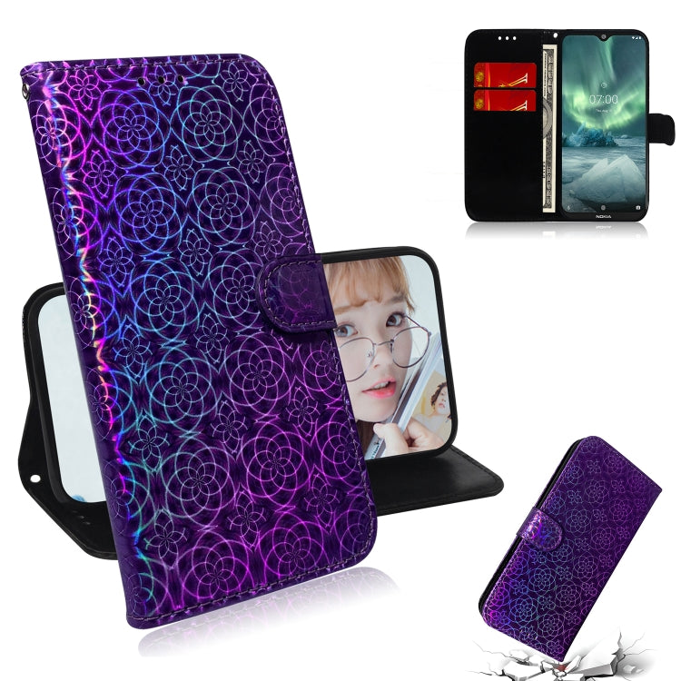 For Nokia 7.2 Solid Color Colorful Magnetic Buckle Horizontal Flip PU Leather Case with Holder & Card Slots & Wallet & Lanyard