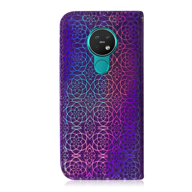 For Nokia 7.2 Solid Color Colorful Magnetic Buckle Horizontal Flip PU Leather Case with Holder & Card Slots & Wallet & Lanyard