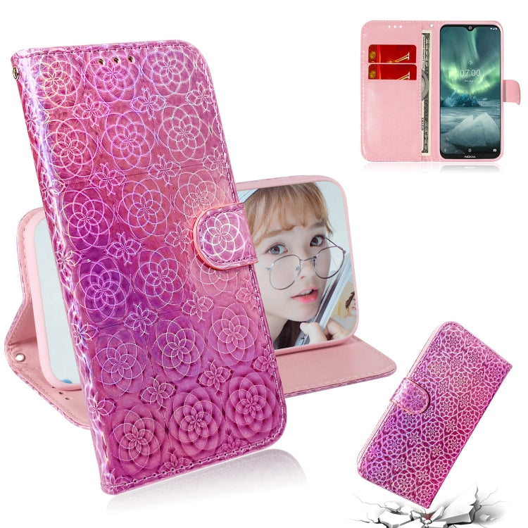 For Nokia 7.2 Solid Color Colorful Magnetic Buckle Horizontal Flip PU Leather Case with Holder & Card Slots & Wallet & Lanyard