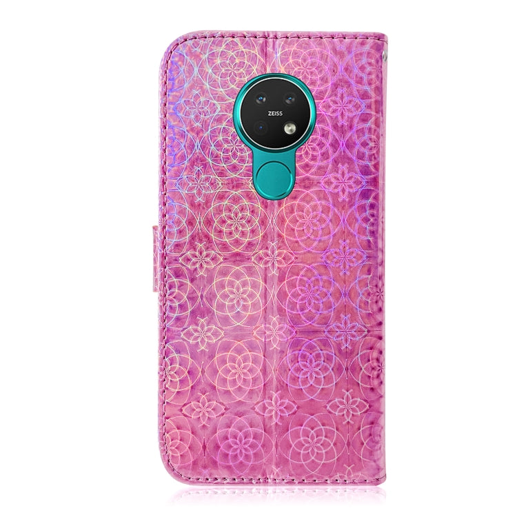 For Nokia 7.2 Solid Color Colorful Magnetic Buckle Horizontal Flip PU Leather Case with Holder & Card Slots & Wallet & Lanyard