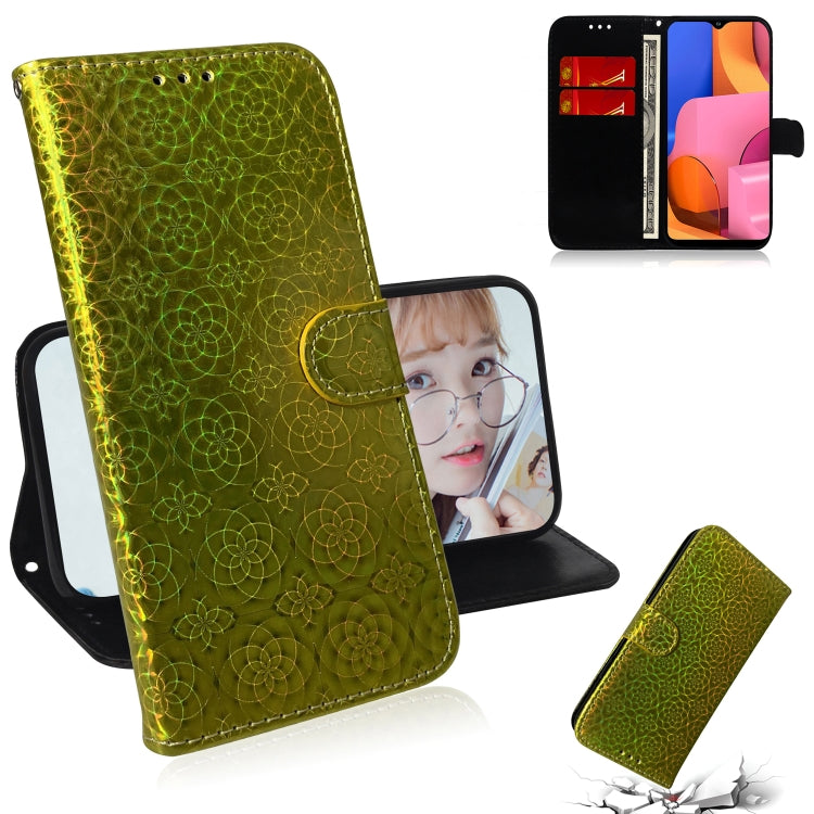 For Galaxy A20S Solid Color Colorful Magnetic Buckle Horizontal Flip PU Leather Case with Holder & Card Slots & Wallet & Lanyard