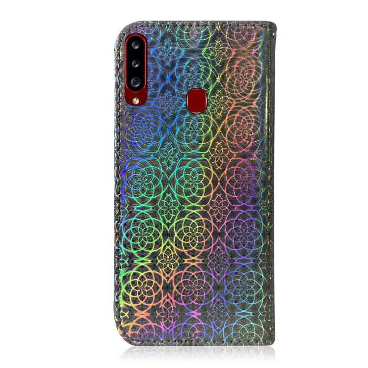For Galaxy A20S Solid Color Colorful Magnetic Buckle Horizontal Flip PU Leather Case with Holder & Card Slots & Wallet & Lanyard
