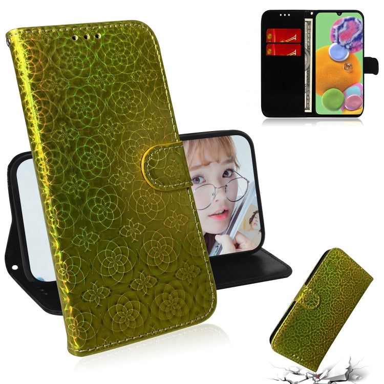 For Galaxy A90 5G Solid Color Colorful Magnetic Buckle Horizontal Flip PU Leather Case with Holder & Card Slots & Wallet & Lanyard