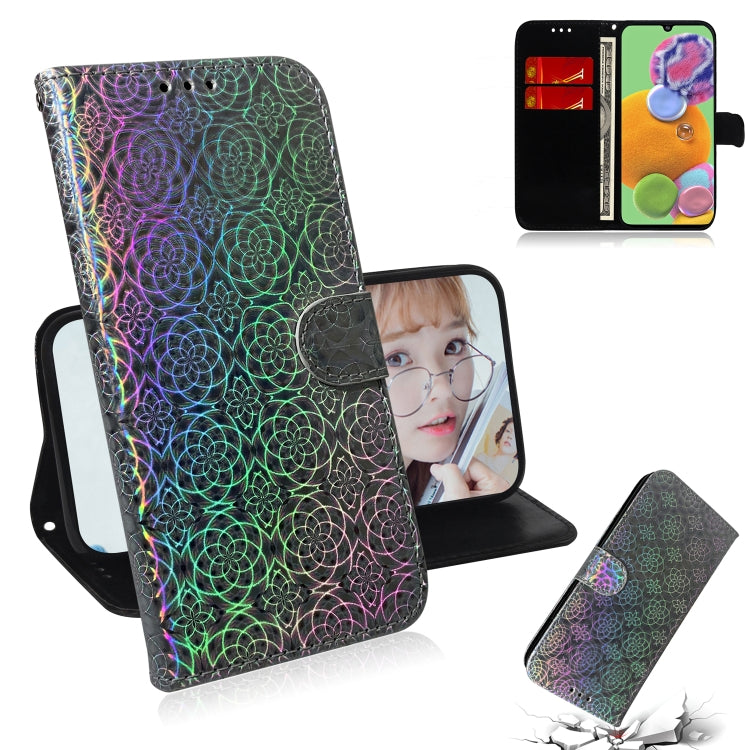 For Galaxy A90 5G Solid Color Colorful Magnetic Buckle Horizontal Flip PU Leather Case with Holder & Card Slots & Wallet & Lanyard