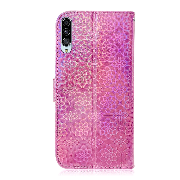 For Galaxy A90 5G Solid Color Colorful Magnetic Buckle Horizontal Flip PU Leather Case with Holder & Card Slots & Wallet & Lanyard
