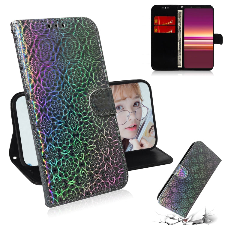 For Sony Xperia 5 Solid Color Colorful Magnetic Buckle Horizontal Flip PU Leather Case with Holder & Card Slots & Wallet & Lanyard