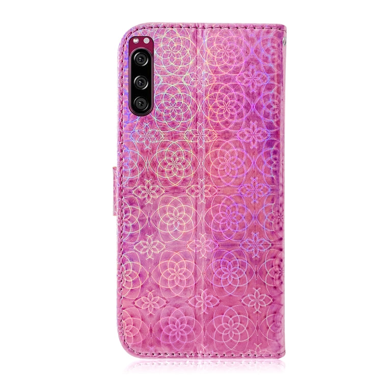 For Sony Xperia 5 Solid Color Colorful Magnetic Buckle Horizontal Flip PU Leather Case with Holder & Card Slots & Wallet & Lanyard