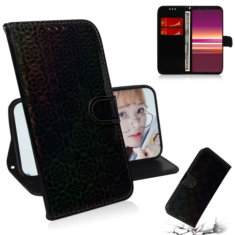 For Sony Xperia 5 Solid Color Colorful Magnetic Buckle Horizontal Flip PU Leather Case with Holder & Card Slots & Wallet & Lanyard