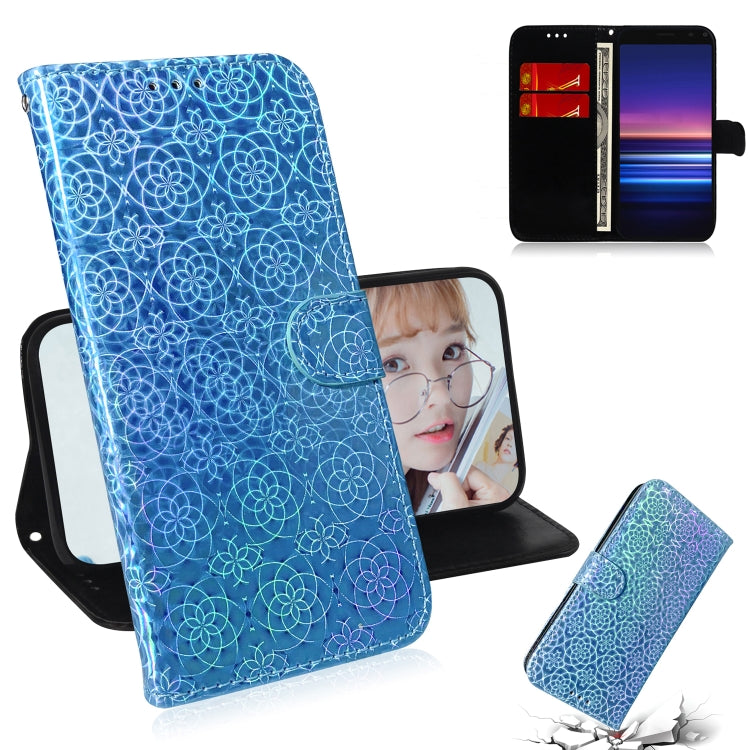 For Sony Xperia 20 Solid Color Colorful Magnetic Buckle Horizontal Flip PU Leather Case with Holder & Card Slots & Wallet & Lanyard