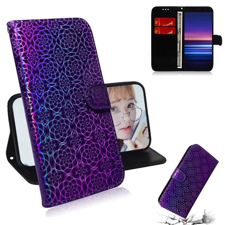 For Sony Xperia 20 Solid Color Colorful Magnetic Buckle Horizontal Flip PU Leather Case with Holder & Card Slots & Wallet & Lanyard