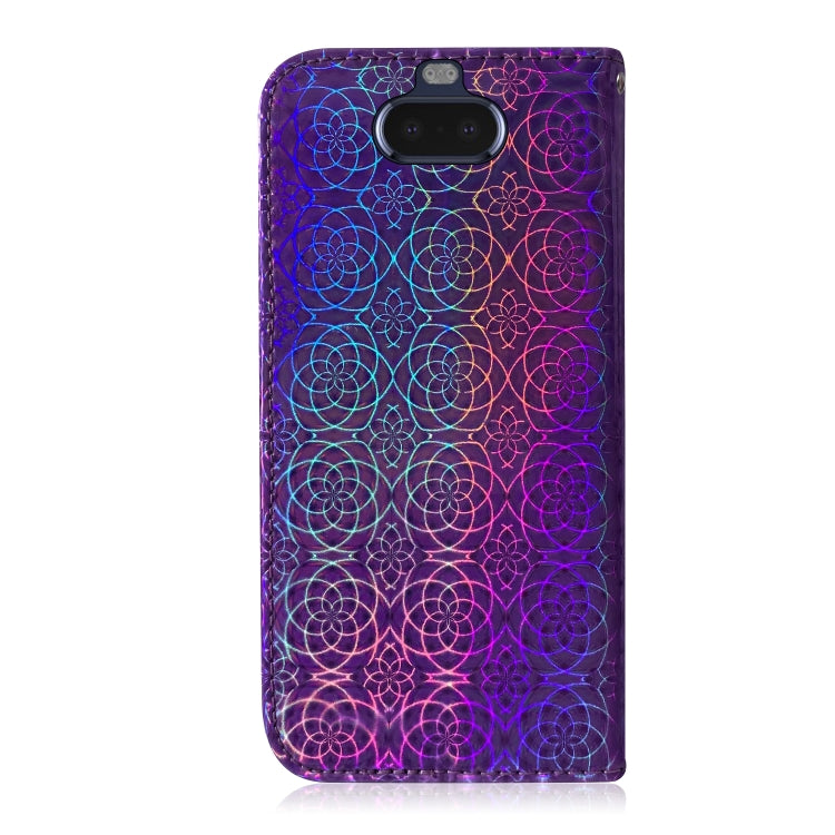 For Sony Xperia 20 Solid Color Colorful Magnetic Buckle Horizontal Flip PU Leather Case with Holder & Card Slots & Wallet & Lanyard