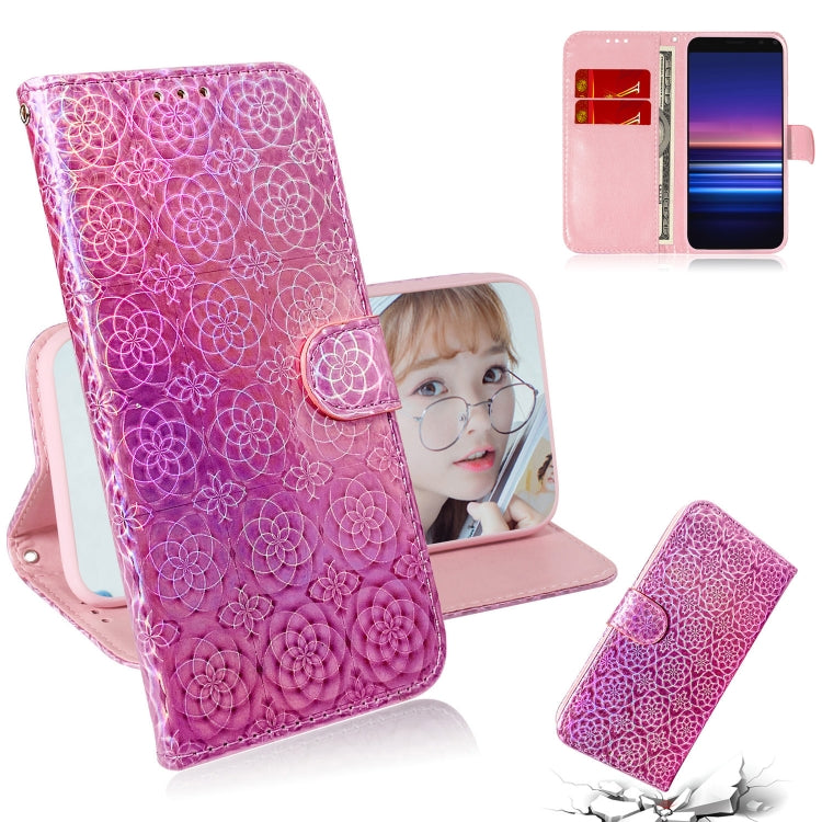 For Sony Xperia 20 Solid Color Colorful Magnetic Buckle Horizontal Flip PU Leather Case with Holder & Card Slots & Wallet & Lanyard