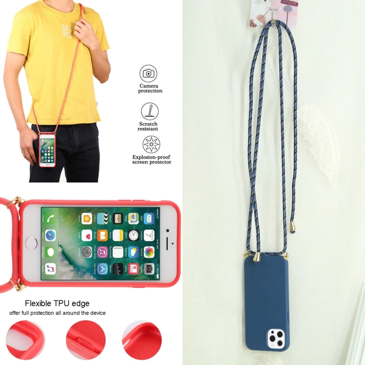 For iPhone 13 Pro Max Wheat Straw Material + TPU Shockproof Case with Neck Lanyard
