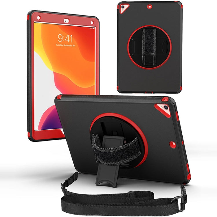 360 Degree Rotation Turntable Robot Shockproof TPU + PC Protective Case with Holder & Hand Grip Strap & Shoulder Strap For iPad Pro 10.5