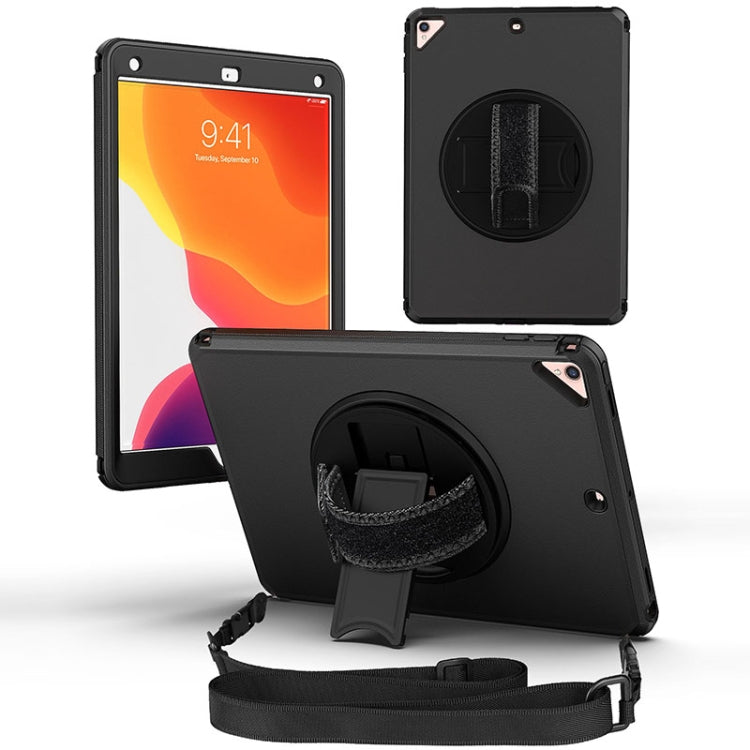 360 Degree Rotation Turntable Robot Shockproof TPU + PC Protective Case with Holder & Hand Grip Strap & Shoulder Strap For iPad Pro 10.5