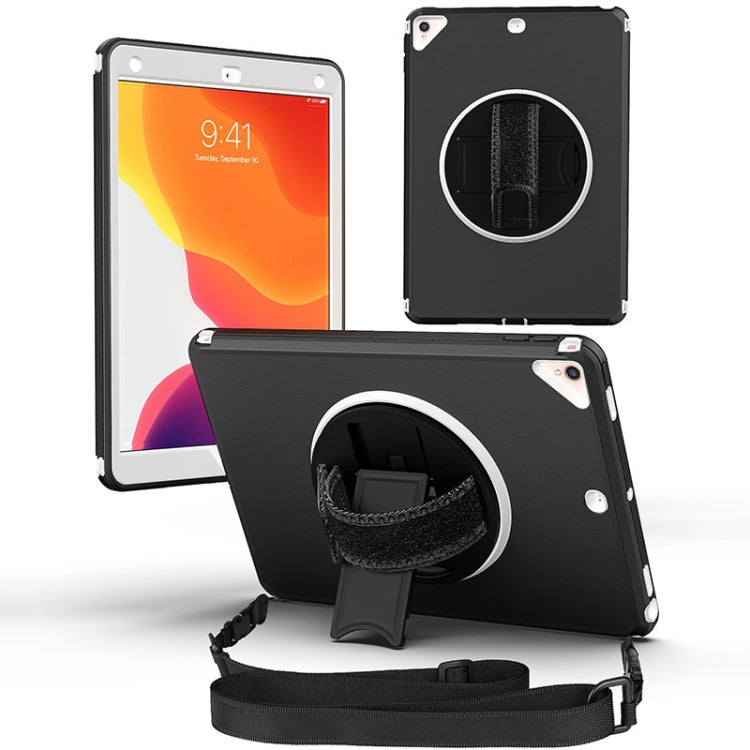 360 Degree Rotation Turntable Robot Shockproof TPU + PC Protective Case with Holder & Hand Grip Strap & Shoulder Strap For iPad Pro 10.5